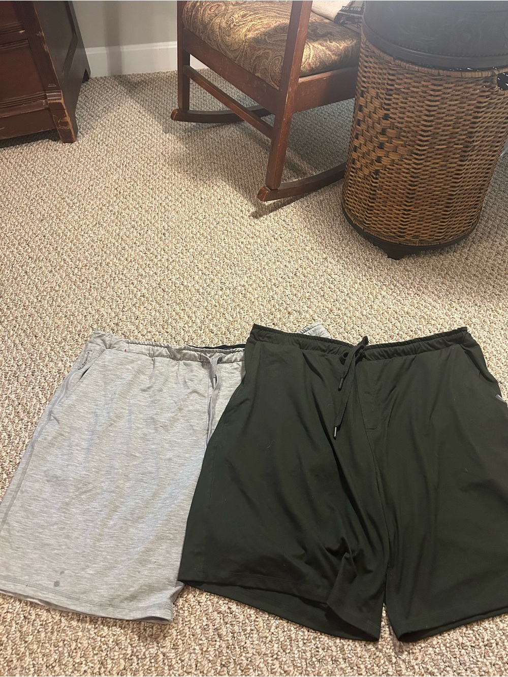 Eddie Bauer Men's Athletic Shorts - Black and Light Gray